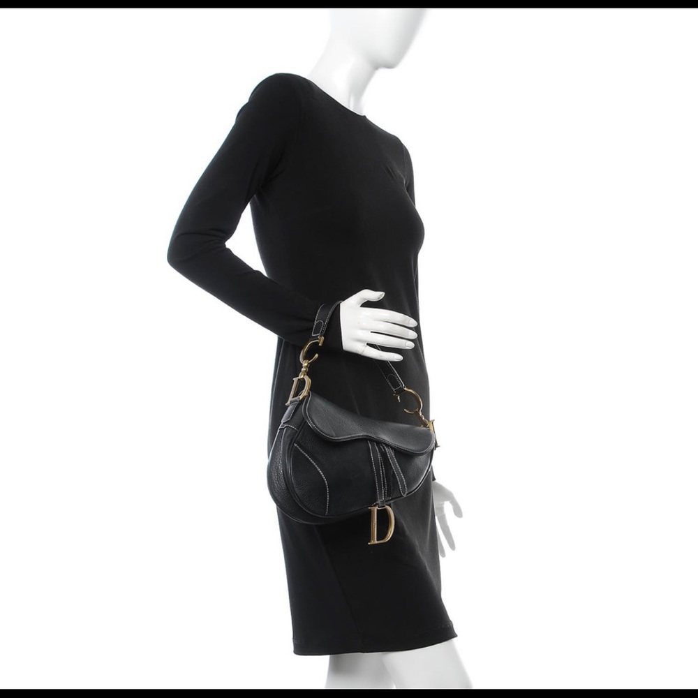 Christian Dior calfskin saddle bag